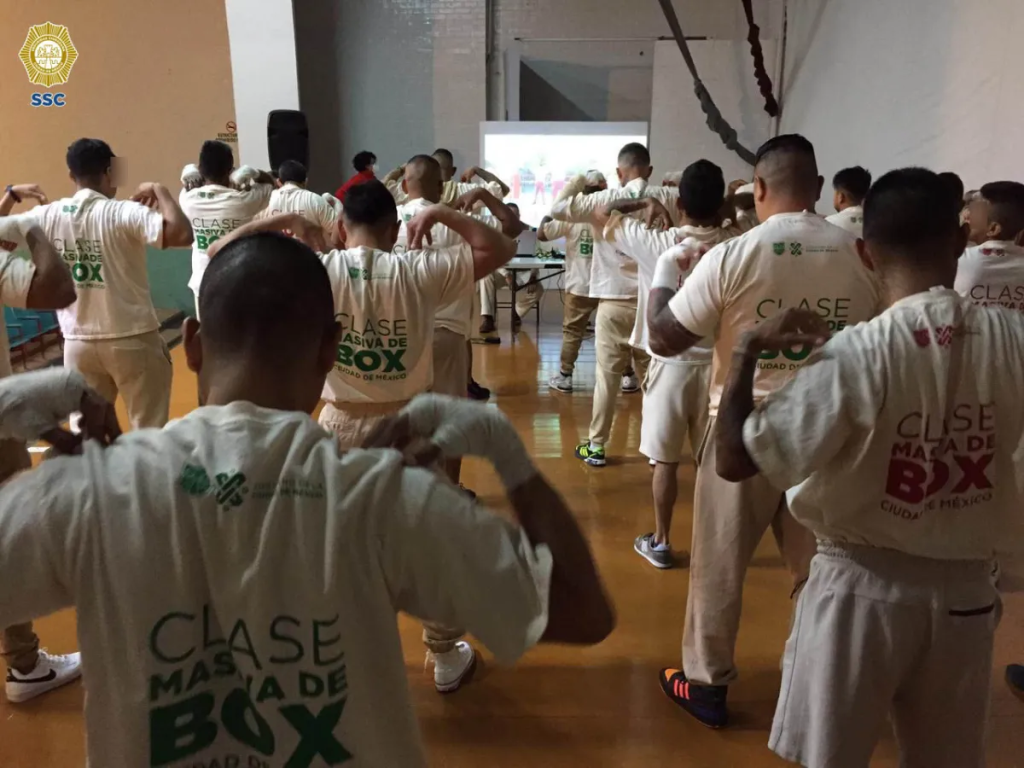 Siguen clase masiva de box casi 300 personas privadas de la libertad desde los centros de reclusión