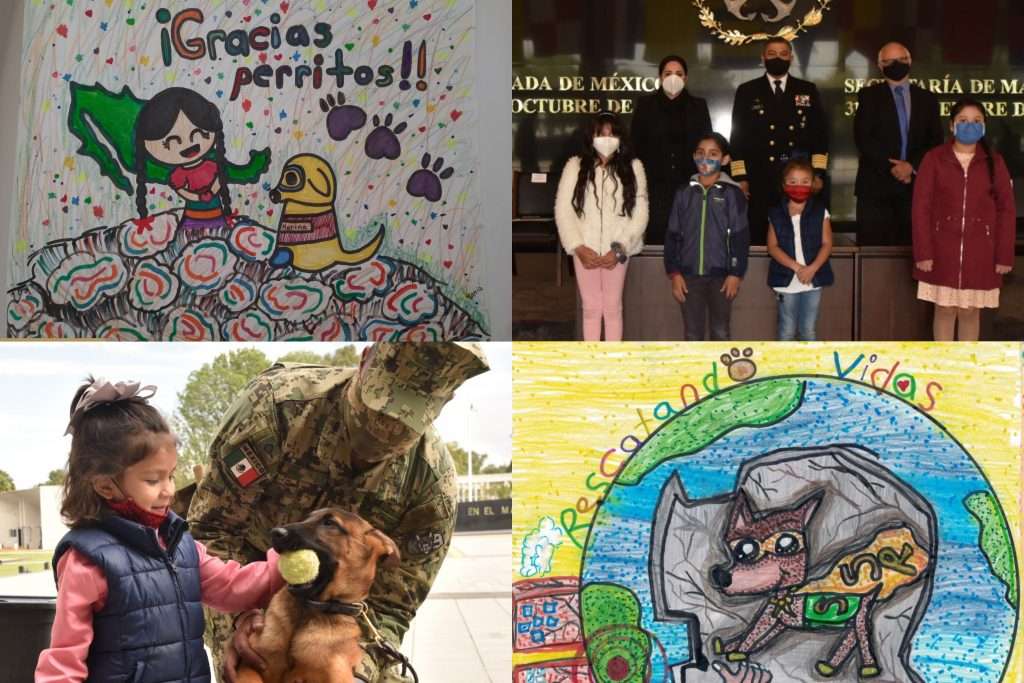 CNPC y Marina anuncian ganadores del Segundo Concurso Nacional “Dibuja la Importancia de los Perros Rescatistas”