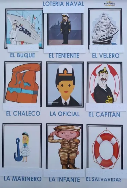 Lotería naval con lenguaje de braille, un acto de inclusión de las Fuerzas Armadas