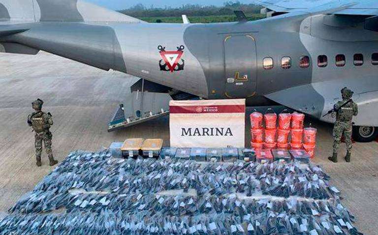 Marina registra decomiso de más de 52 mil armas en el gobierno de AMLO
