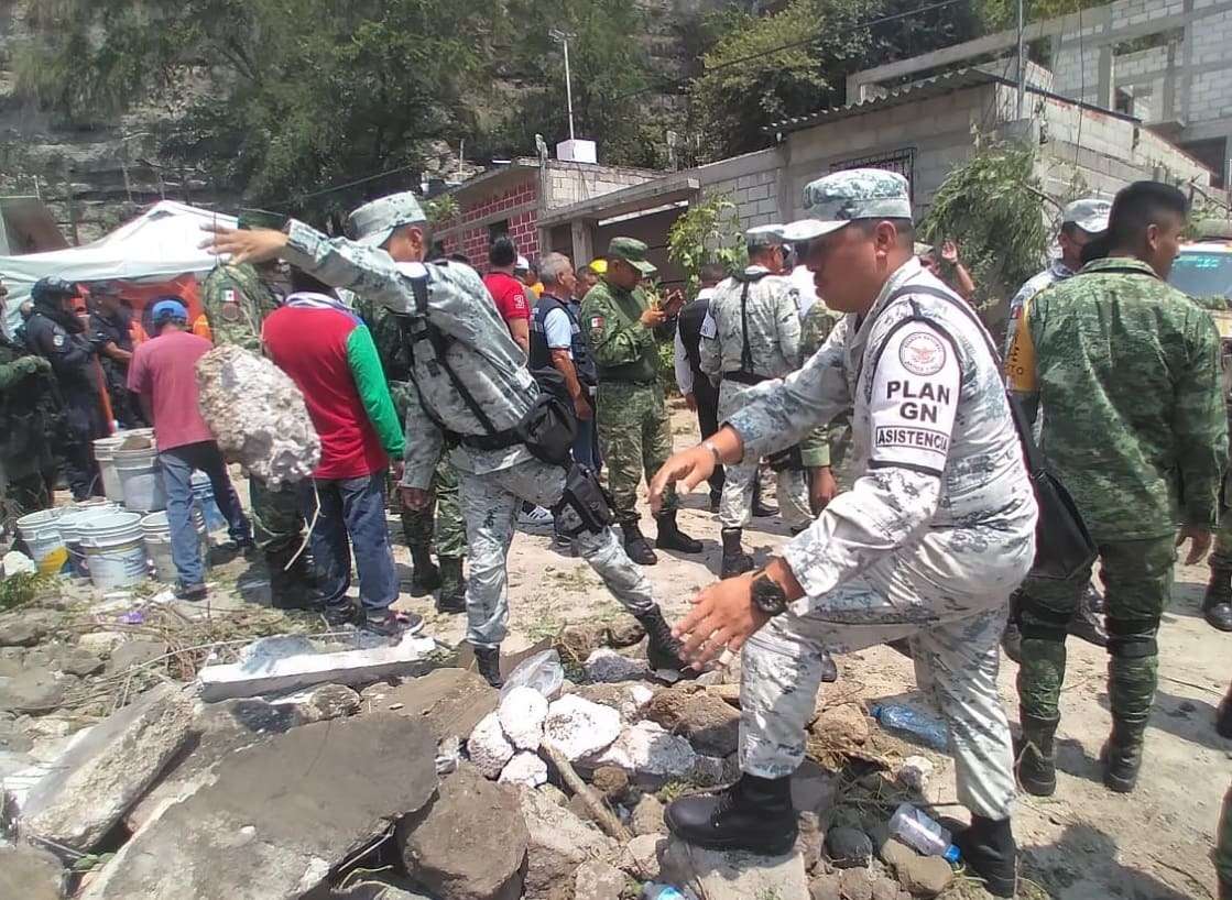 Aplican plan GN-A por desgajamiento de cerro