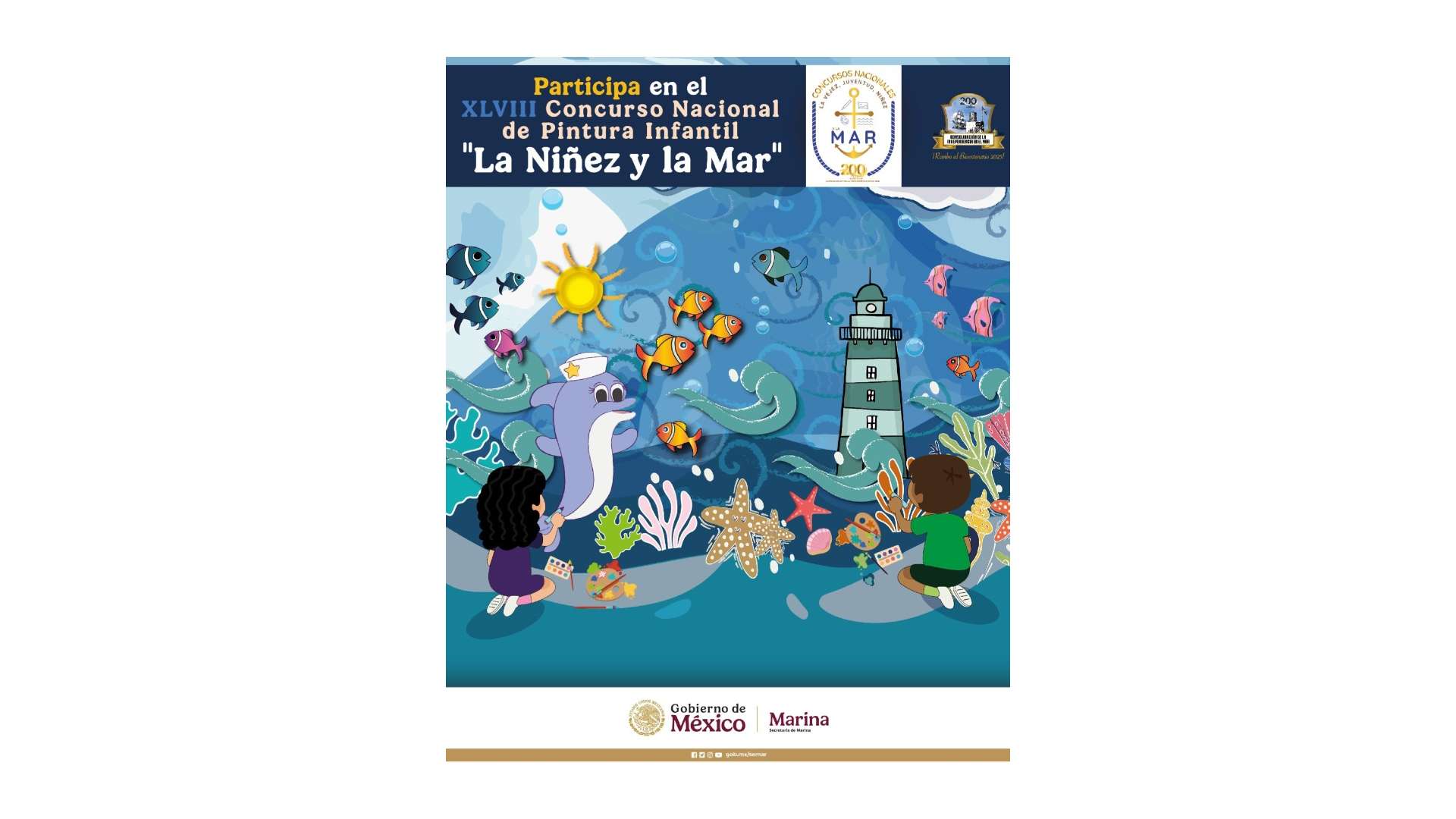 Semar lanza convocatoria para la edición XLVIII del Concurso ‘La niñez y la mar’