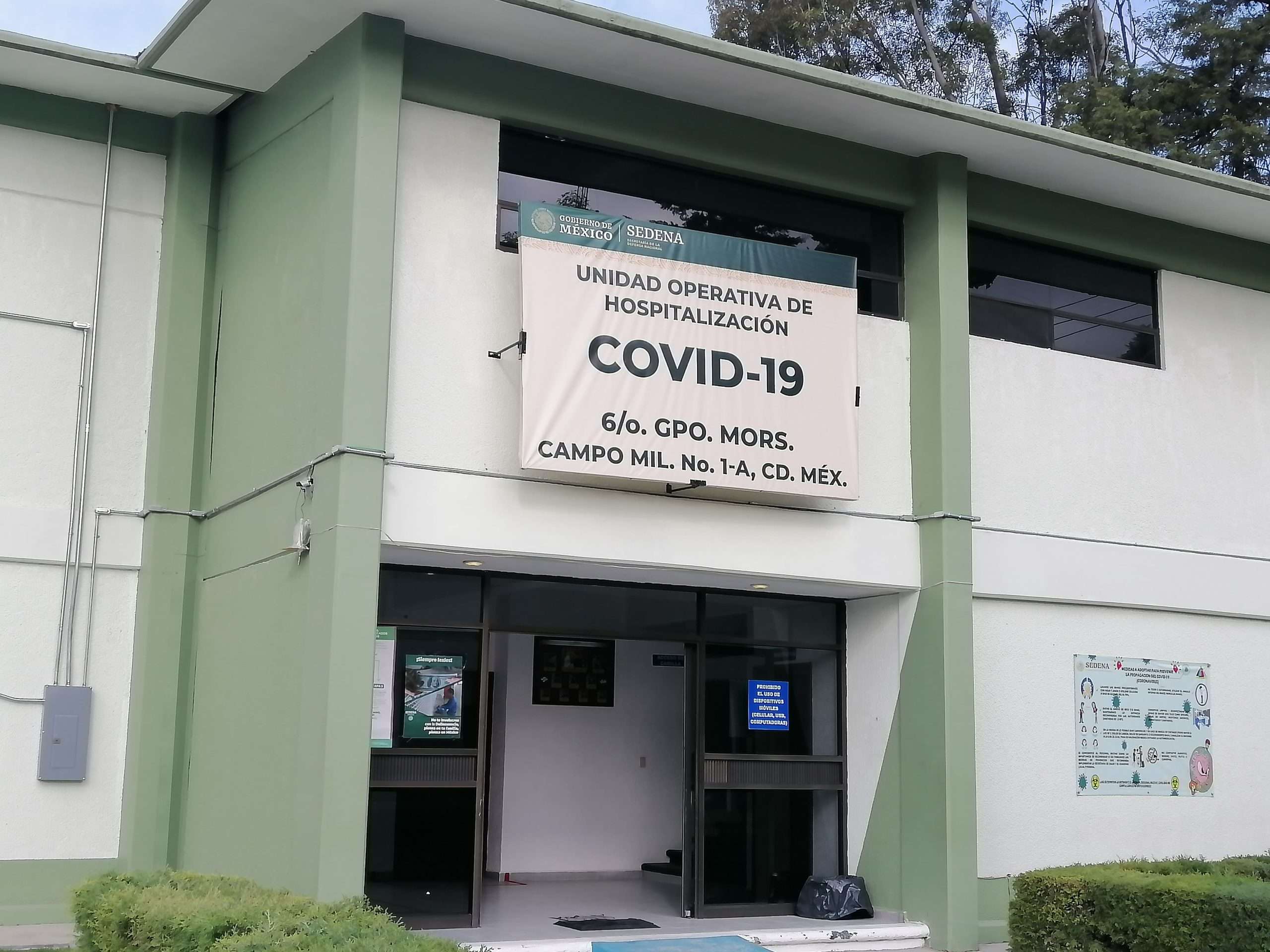 Sedena inició operaciones de hospital Covid en el Campo Militar 1