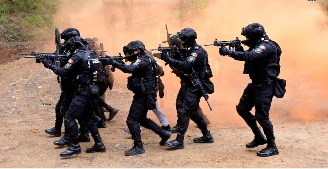 Agentes de la fuerza de tarea participan en curso de adiestramiento de la Armada de México
